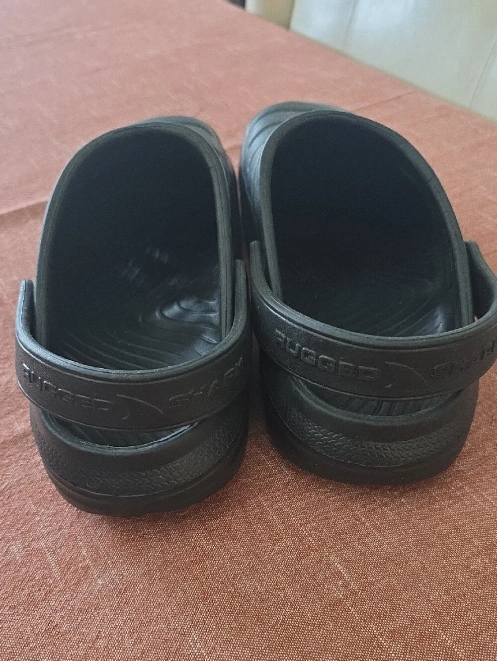 Men's Black Lightweight Slip-On Clogs with Adjustable Heel Strap